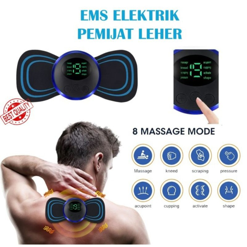 [ COD ] Alat Pijet Elektrik Mini Terapi Punggung Leher Otot Pad EMS Pemijat Refleksi Pinggang Pundak