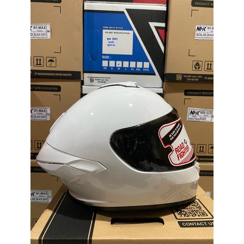 NHK Mark-1 Solid White Double Visor