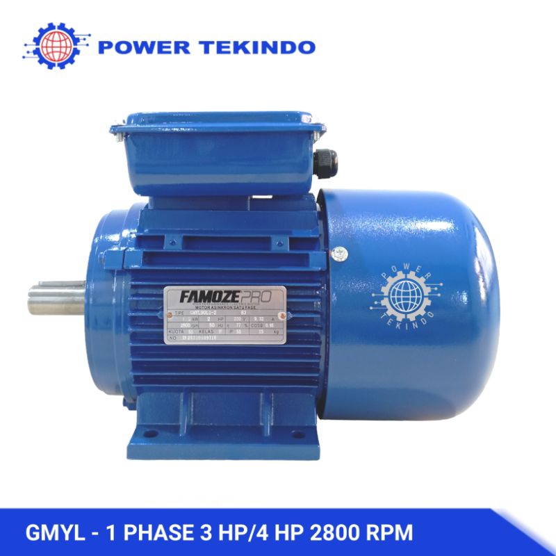 Famoze Pro Dinamo 1 Phase 3 HP 2800 RPM / 4 HP 2800 RPM Eelektro Motor GMYL 3 PK 4 PK Dinamo Pengger