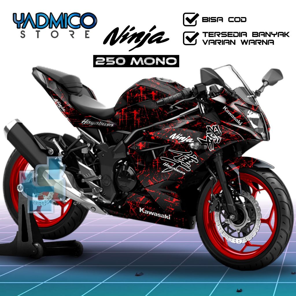【PROMO】Decal Ninja 250 Mono Full Body / Stiker Kawasaki Ninja 250RR Mono / Dekal Ninja 250 RR Mono /