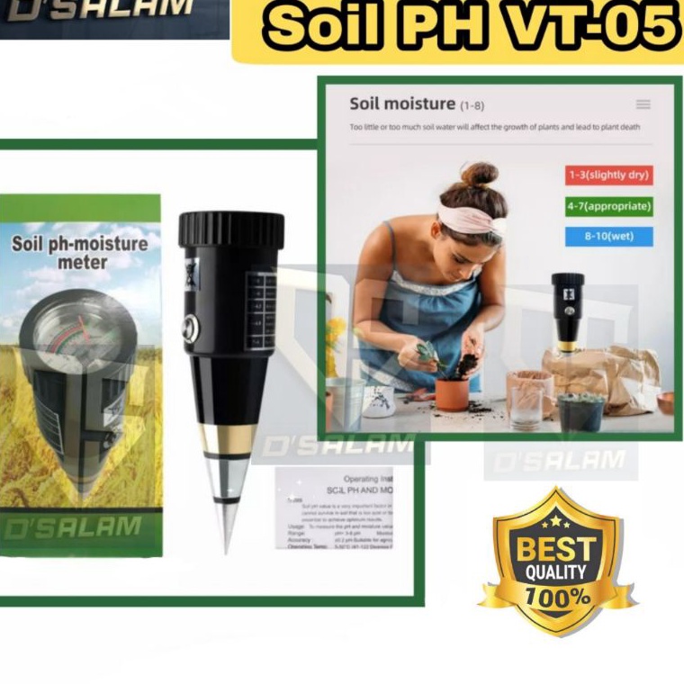 Diskon Gede Ph Tanah  Soil ph VT 5  Soil moisture alat pengukur Ph Tanah