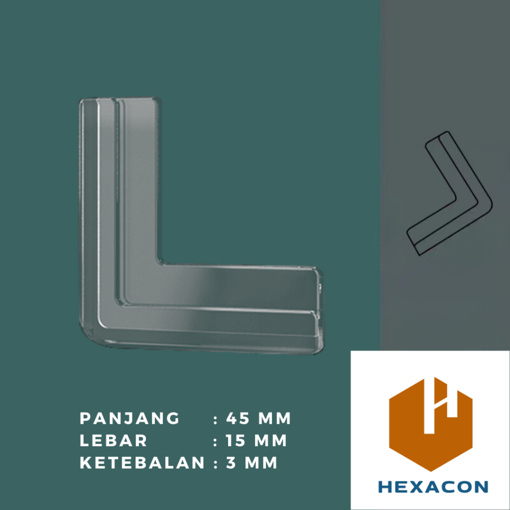 Pelindung Siku Jendela Aluminium Silikon 3M