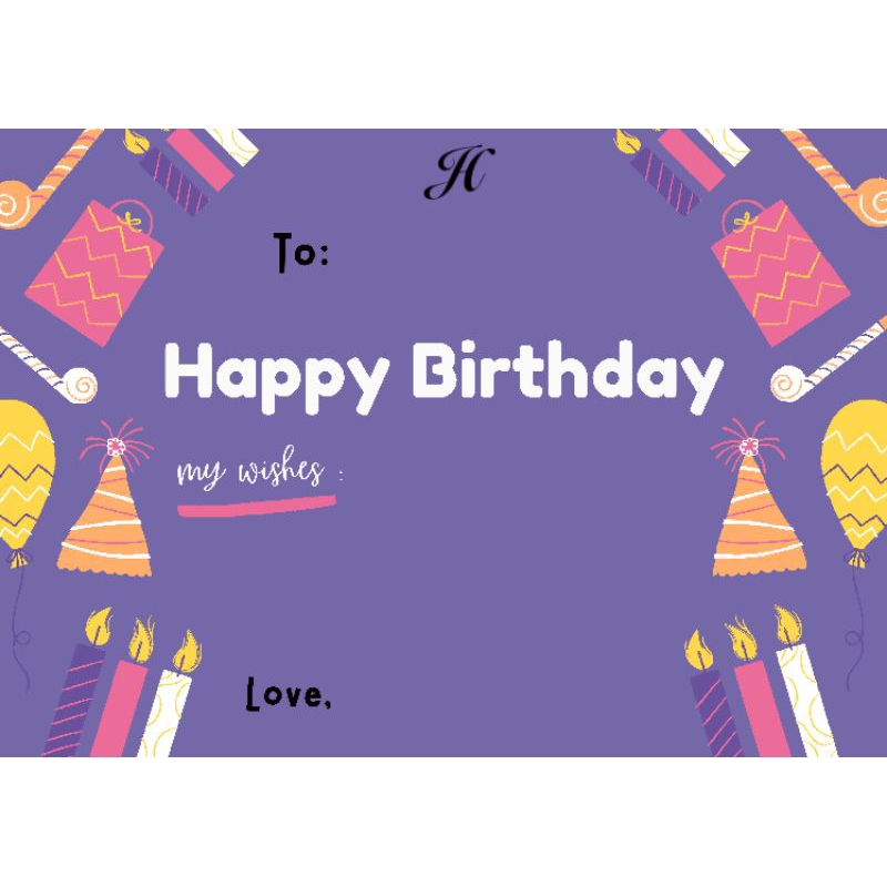 kartu ucapan/hadiah selamat ulang tahun, selamat wisuda
