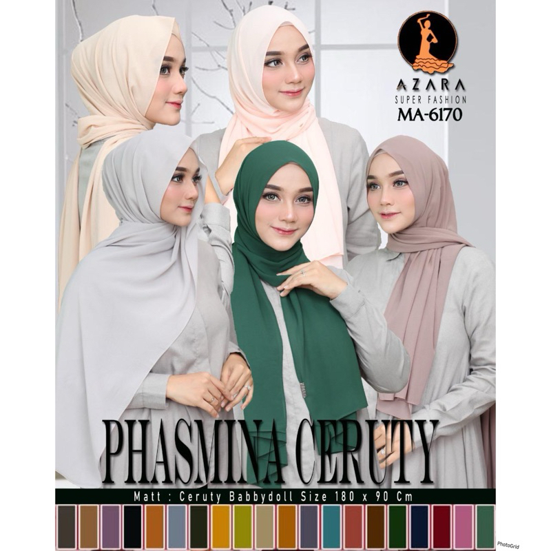 Pashmina ceruty uno by azara (mohon baca deskripsi)