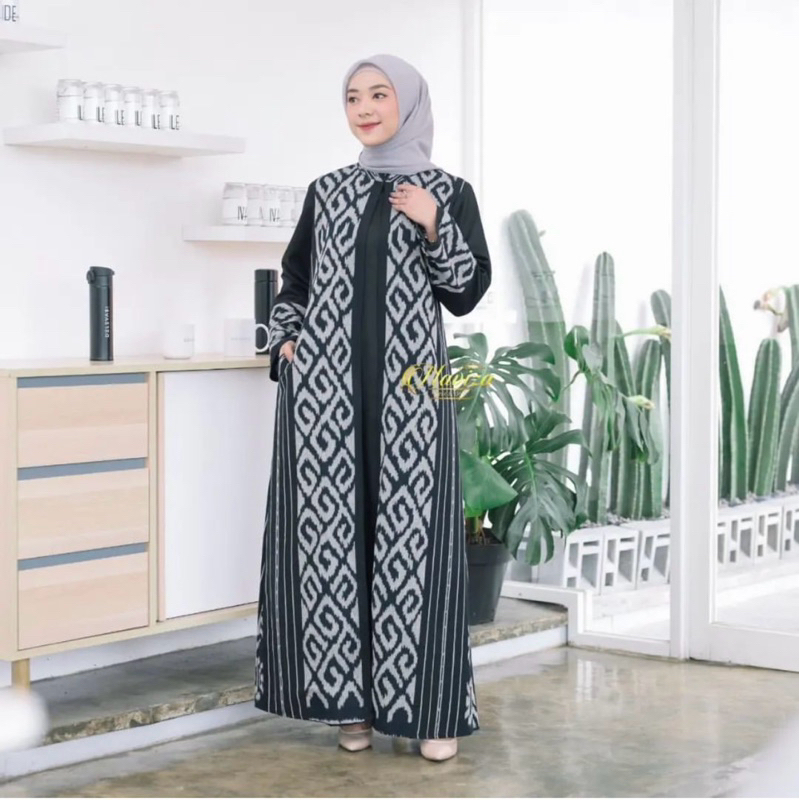 gamis tenun- gamis lebaran-kombinasi toyobo A02
