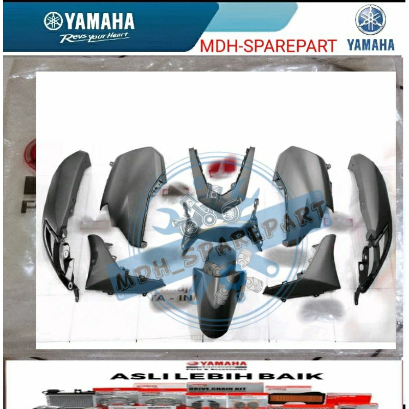 Full Set Body Halus B6H Hitam Doff Halus Nmax New Baru Bodi Original Yamaha