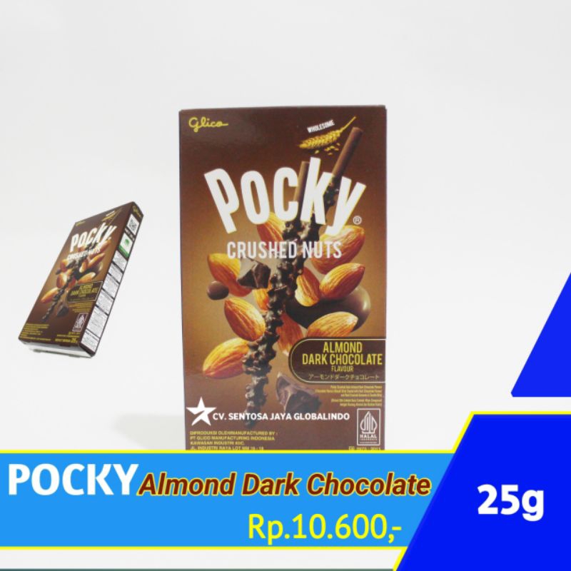 

Pocky Crushed Nut Almond Dark Chocolate | Stik Biscuit 25g