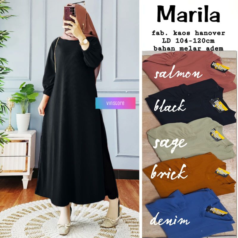 Barang baru||midi Marila|Tunik hanover||dress wanita