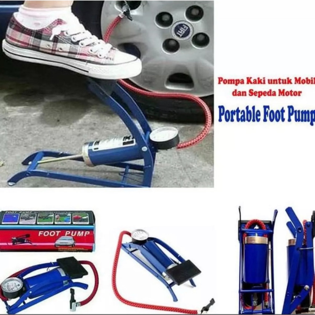 POMPA ANGIN INJAK UNTUK MOBIL | MOTOR DAN SEPEDA FOOT PUMP| FOOT PUMP | FOOT PUMP POMPA | FOOT PUMP 