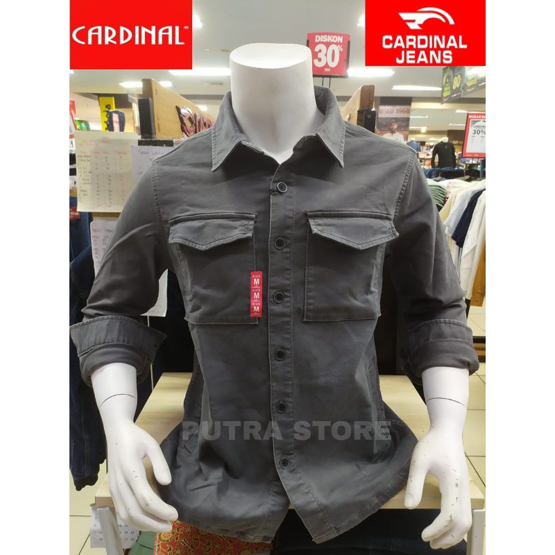 CARDINAL JEANS KEMEJA JAKET PRIA LENGAN PANJANG TERBARU