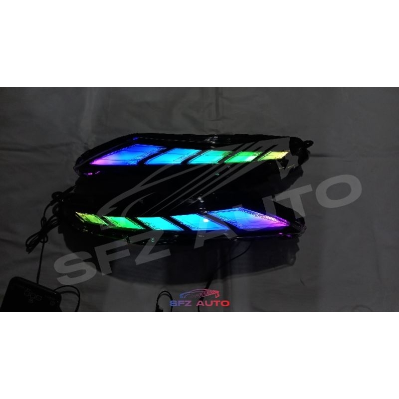 Lampu drl mitsubishi xpander cross ultimate exced custom matrix RGB+Running led sequential 2017 2018