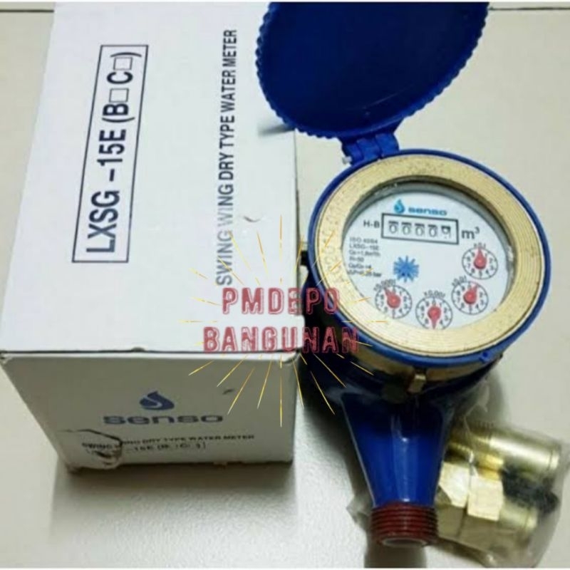 Meteran Air PDAM BESI  1/2"  (SENSO)