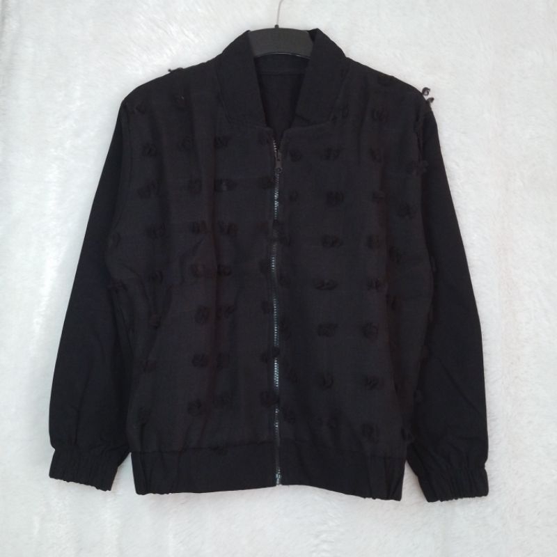 Jaket Wanita Kekinian Premium warna Hitam - KI 139