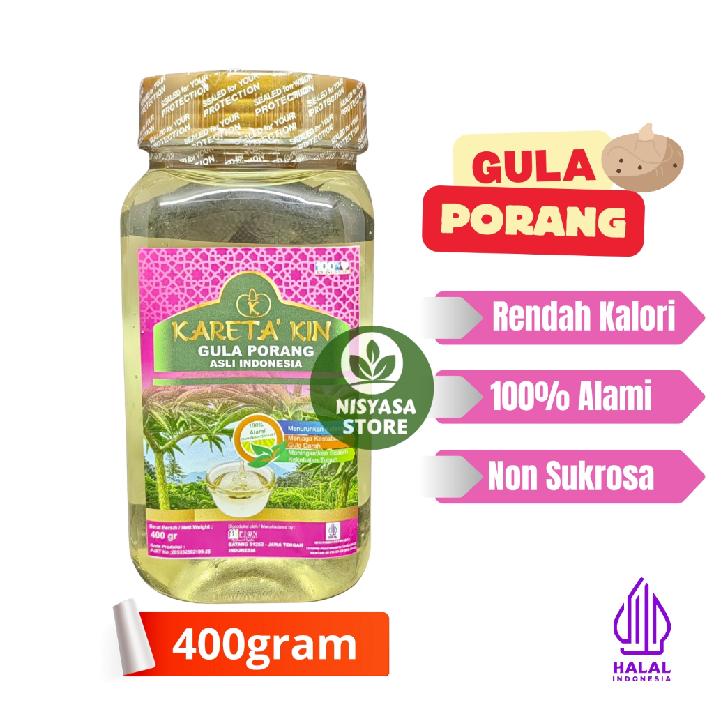 

Kareta Kin GULA PORANG Cair 400gram Konjac Sugar Rendah Kalori Aman diabetes Alami