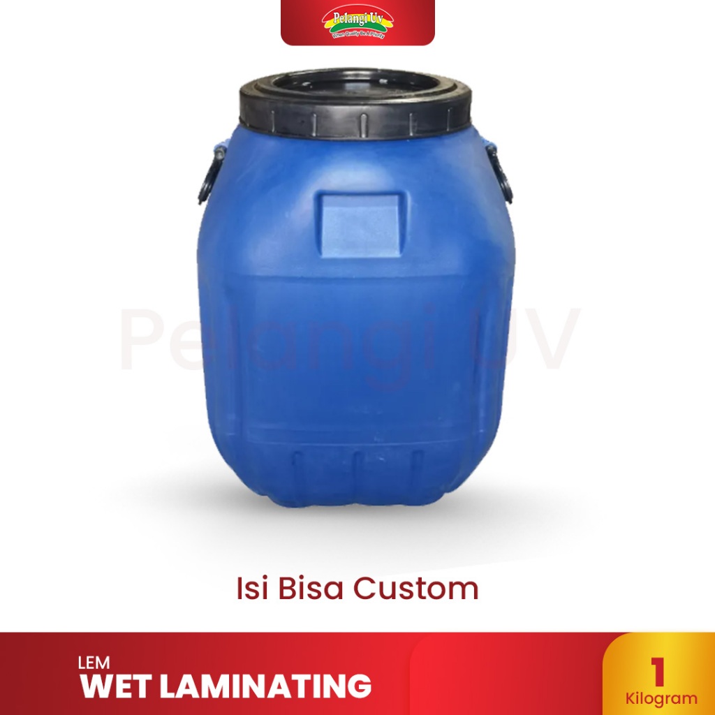 

Lem WET Laminating / Laminasi 1KG Pelangi UV (Minimal Order Kelipatan 5Kg)