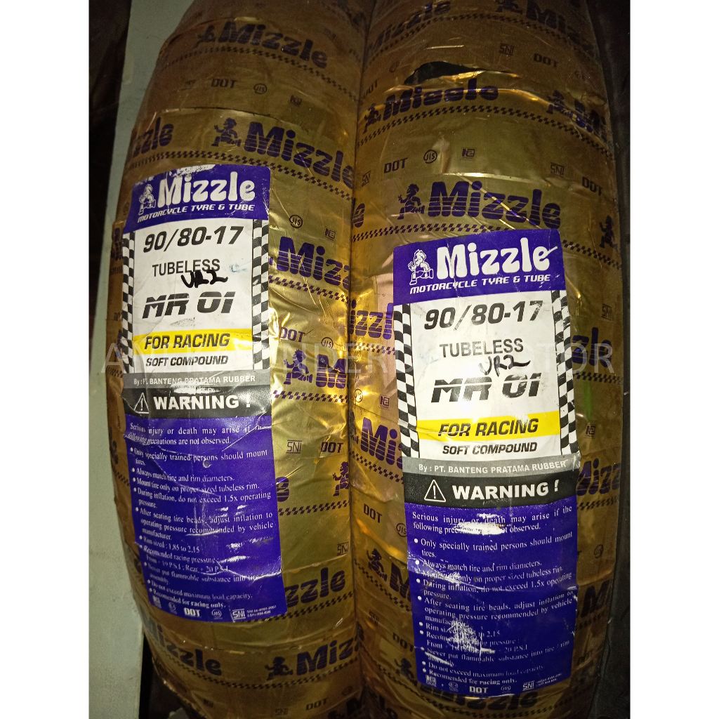 Ban Mizzle MR01 Drag Racing 90/80 ring 17 Tubeless