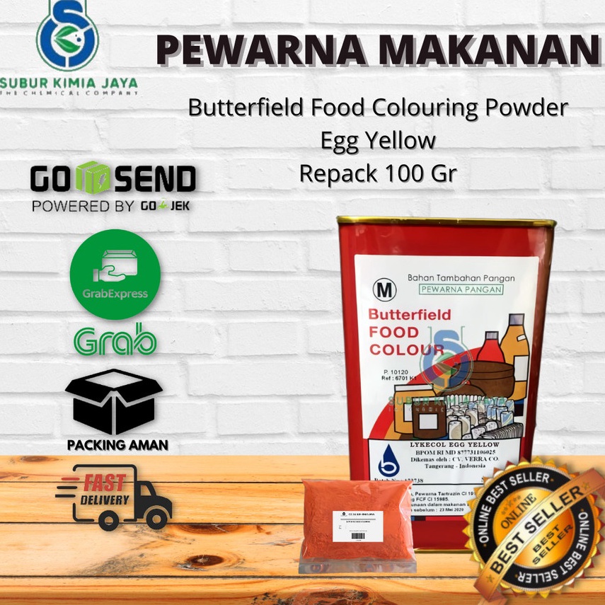 

WOA993 COD NEWPRODUCT Pewarna Makanan Bubuk Egg Yellow Kuning 1 gr Butterfield