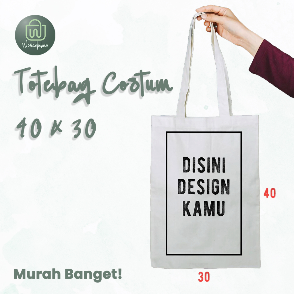 

Tas totebag blacu premium 30x40 polos custom satuan bisa untuk , lukis ,seminar ,souvenir GRADE B