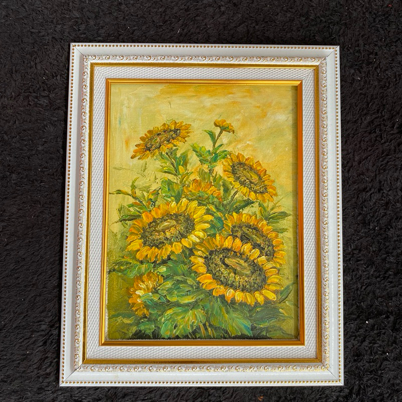 Lukisan bunga matahari | lukisan dinding | dekorasi rumah