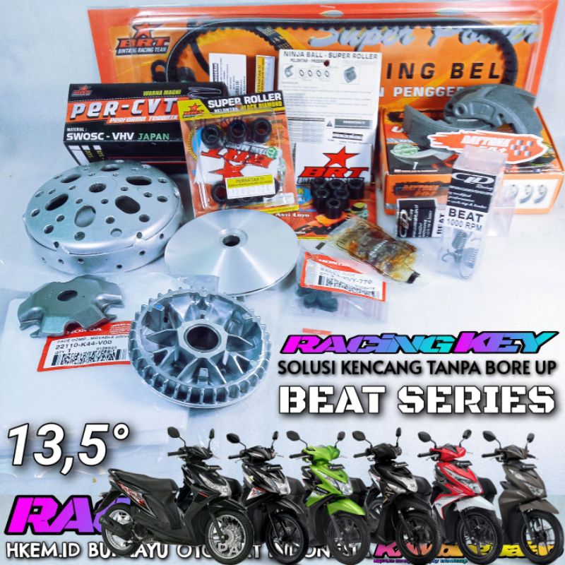 Paket Full Kirian CVT BRT BeAT Fi Esp Karbu BeAT Pop Street Deluxe Pulley Ori Custom KVY KZL K44 K1A