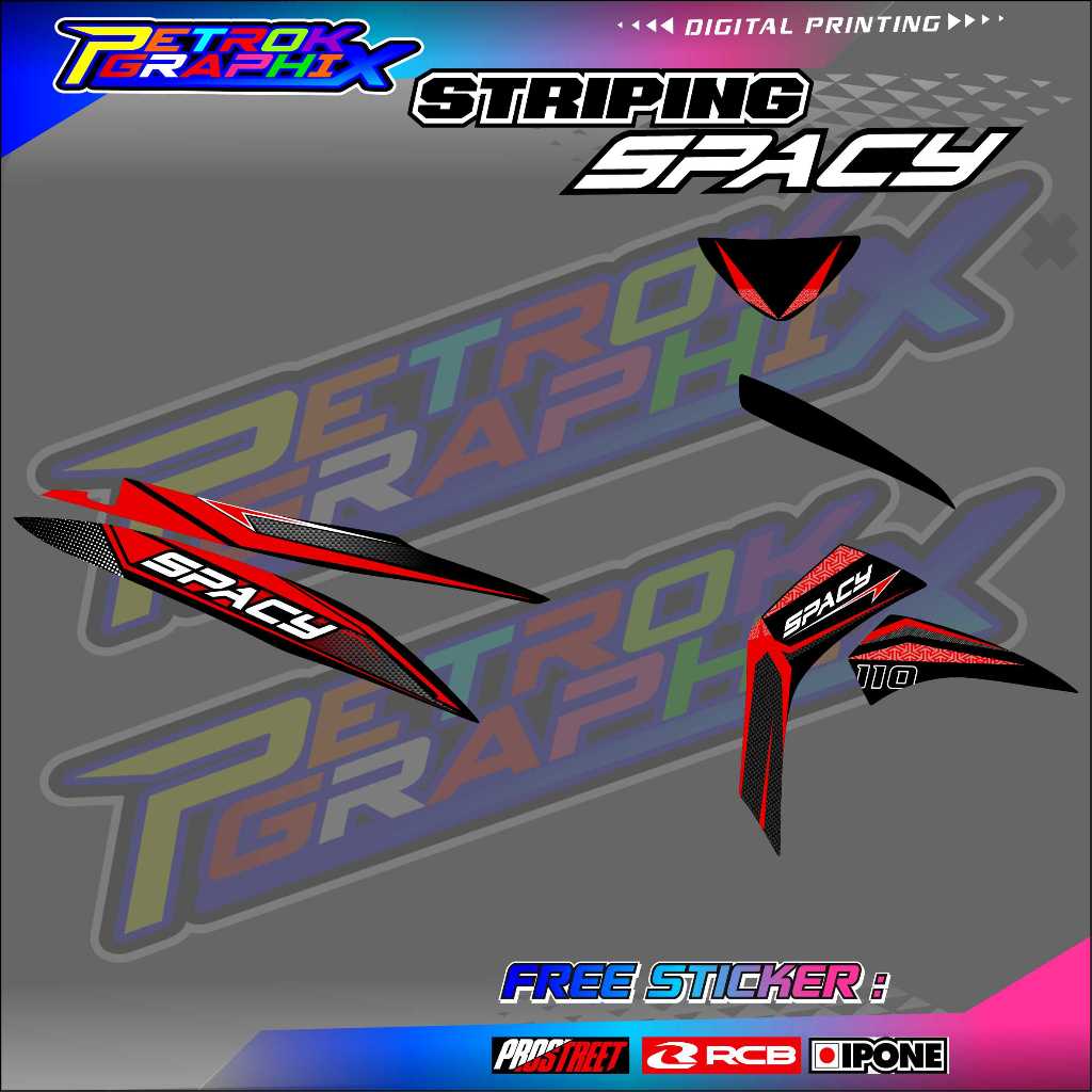 STRIPING VARIASI HONDA SPACY/ STICKER LIST MOTOR HONDA SPACY