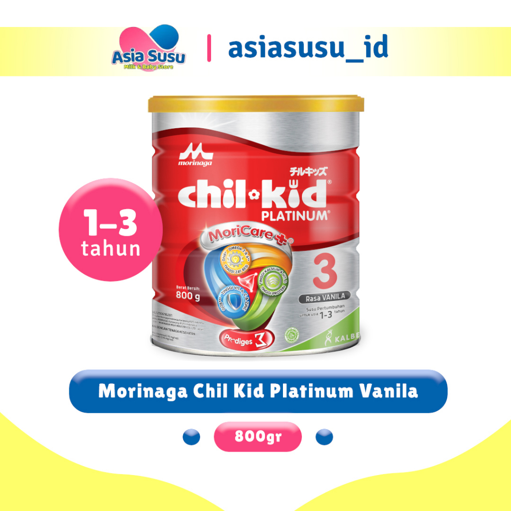 MORINAGA CHILKID PLATINUM MORICARE MADU / VAN 800 GR - SUSU PERTUMBUHAN ANAK 1-3 TAHUN
