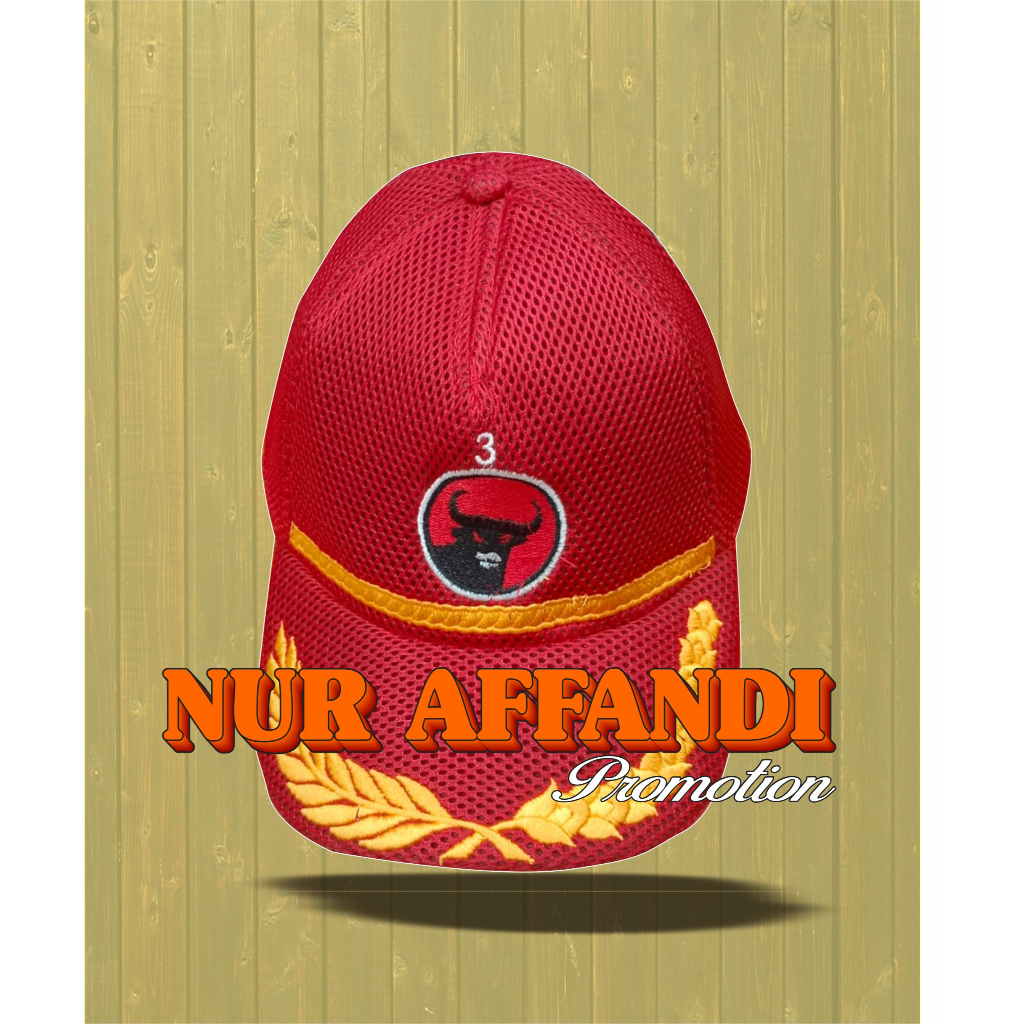 Topi Jaring PDI Perjuangan Padi Kapas/ Topi Pdi