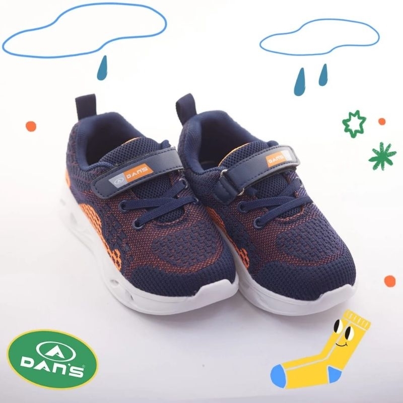 TERBARU SEPATU SNEAKERS ANAK LAKI LAKI DANS BALKER, RIGBY BLACK NAVY SEPATU LAMPU NYALA 23-31 BERKUA