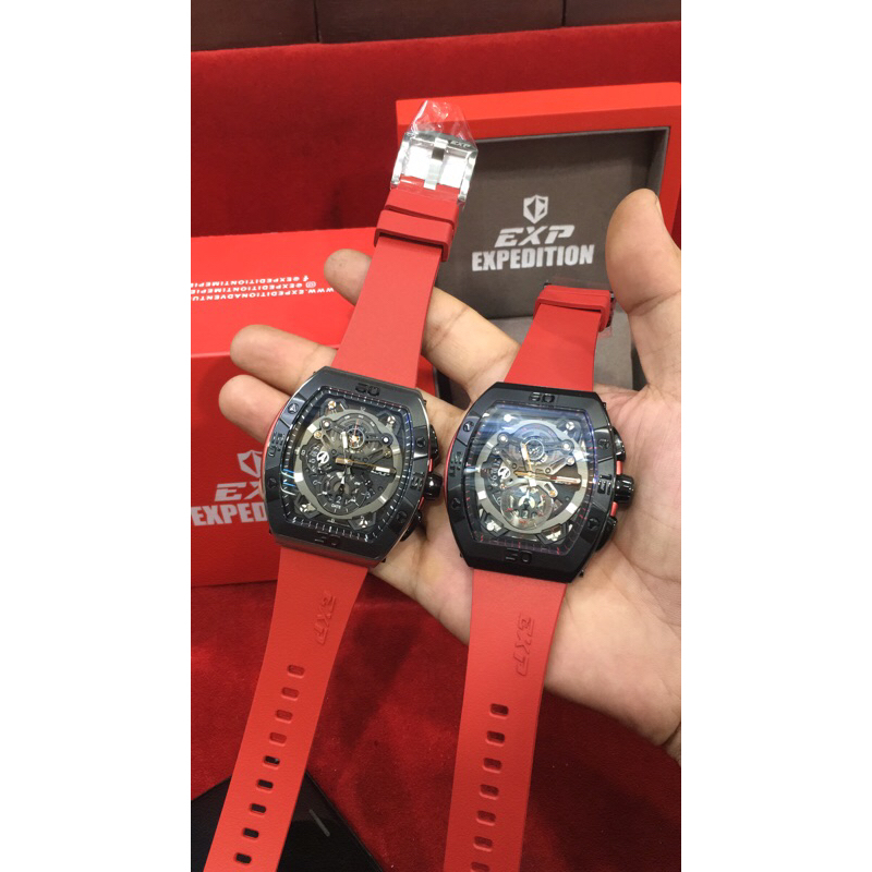 Jam Tangan Pria Expedition 6800 E6800 EXP6800 E6800MC rubber black