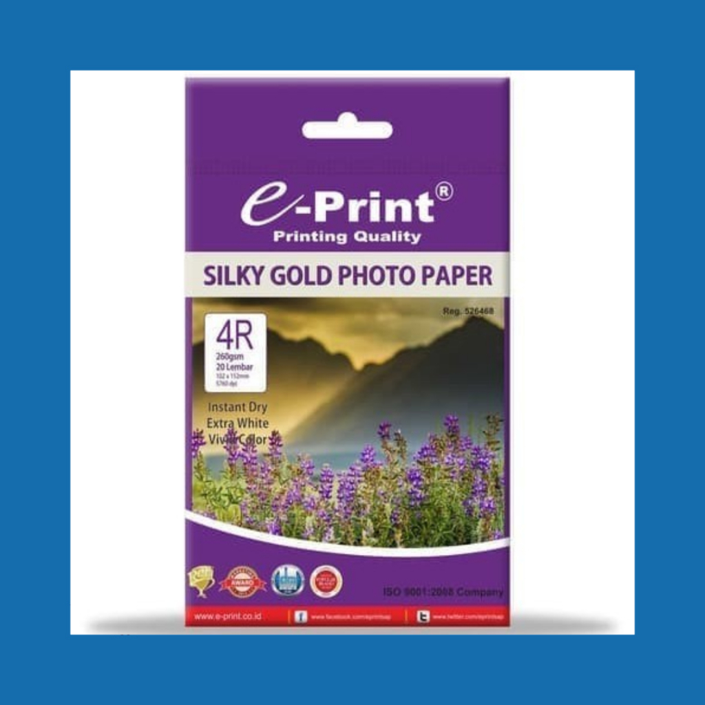 

KERTAS FOTO E-PRINT 4R/A6 SILKY 260GSM