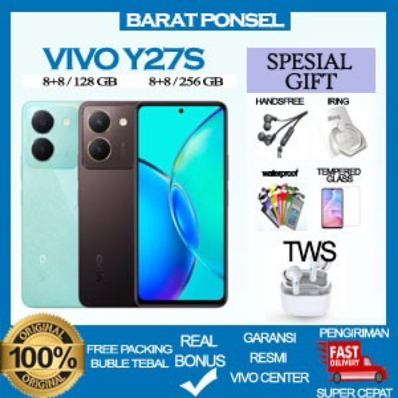 [OFFICIAL STORE] VIVO Y27S 8+8/256 GARANSI RESMI VIVO 12 BULAN