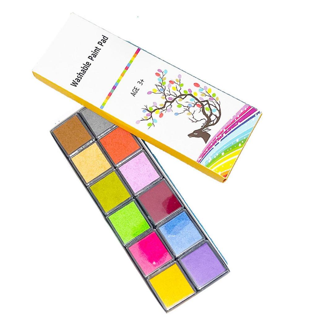 

tyvf LovelyCraft 24pcs / set (24colors / set) inkpad stamp pad 4x4cm for journal scrapbooking 24
