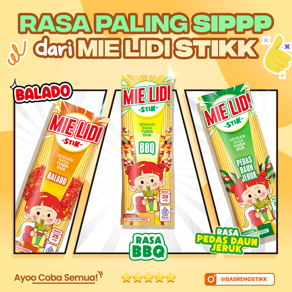 

Cemilan Ringan 25g - Varian Lidi