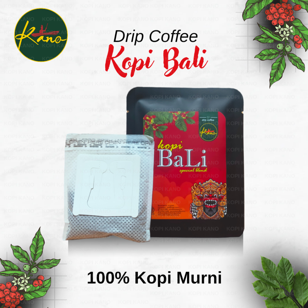 

Kopi Bali Drip Bag Coffee in Sachet KANU | Kopi Drip Praktis Siap Seduh Special Mix Blend SATUAN