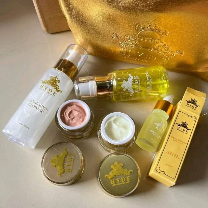 Paket Hyde Skincare isi 5 / Mengurangi Jerawat / Mencerahkan Kulit Wajah / Memudarkan Flek Hitam