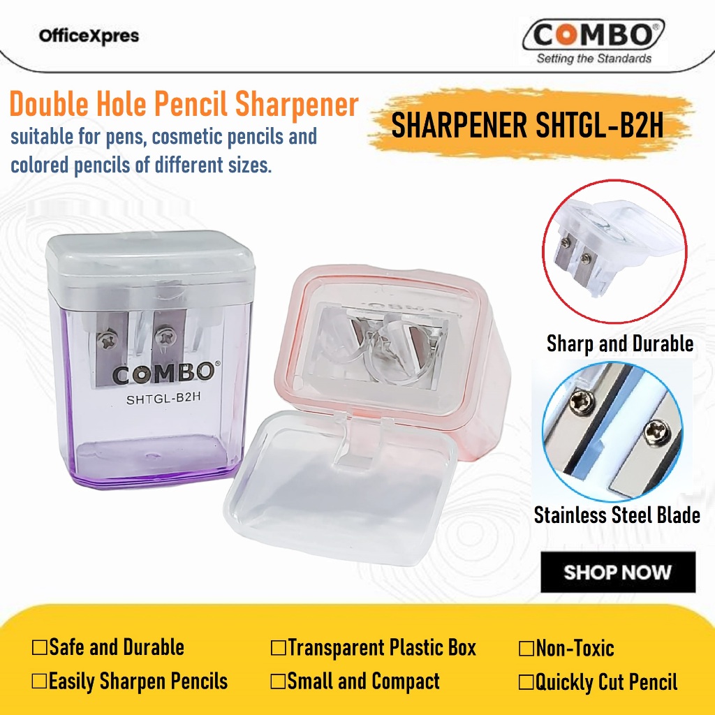 

Serutan Pensil 2 Lubang / Double Hole Pencil Sharpener / Rautan Pensil Lucu SHTGL-B2H / Serutan Lucu