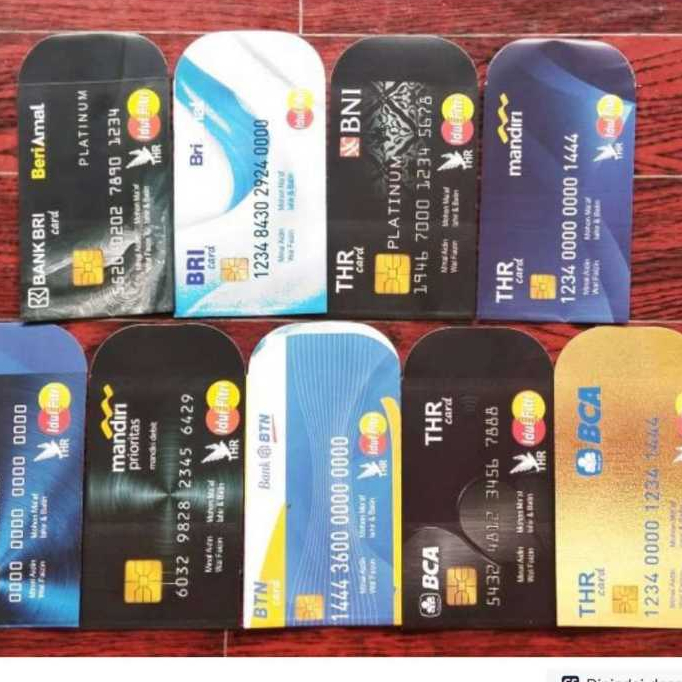 

Angpao Lebaran 50 Lembar Kartu ATM Bank Mandiri Bca Bri BTN Amplop Lebaran Angpau