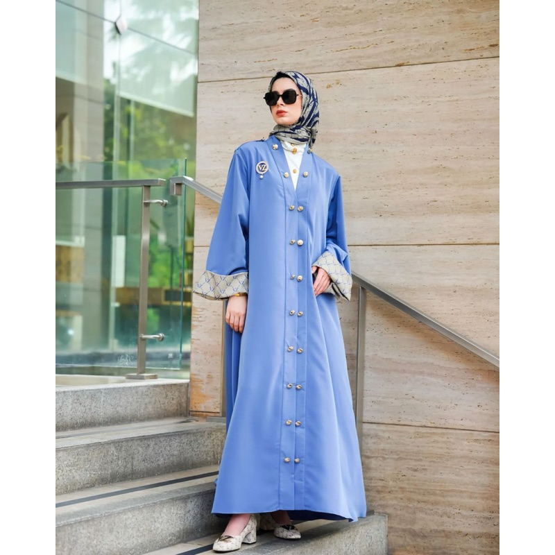 Abaya Outer - Abaya wanita jumbo - VZ Monogram Quintessential Abaya Vivizubedi Lampung