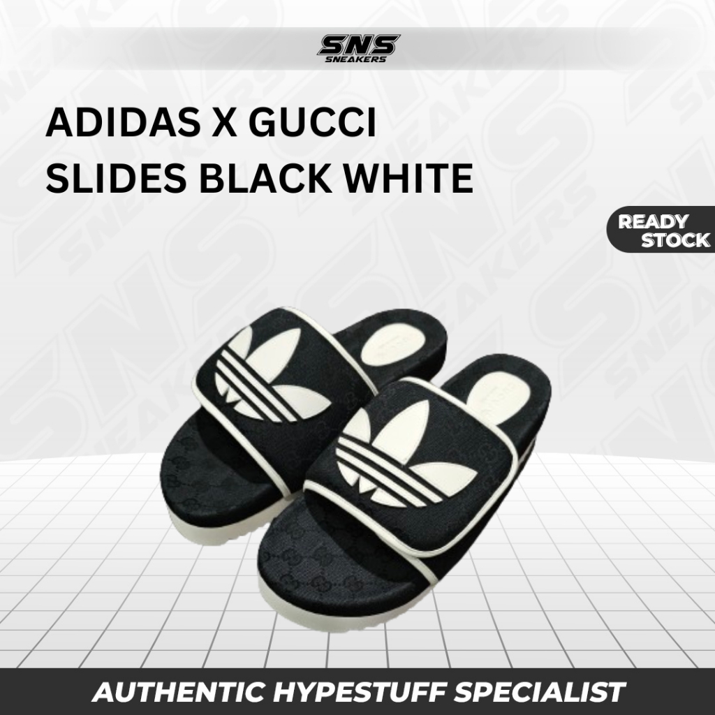 ADIDAS x GUCCI SLIDES Sandal Black White BNIB 100% original