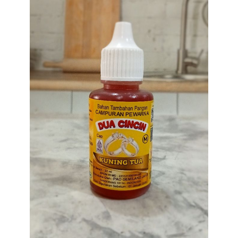 

Pewarna Makanan Kuning Tua Dua Cincin 33ml