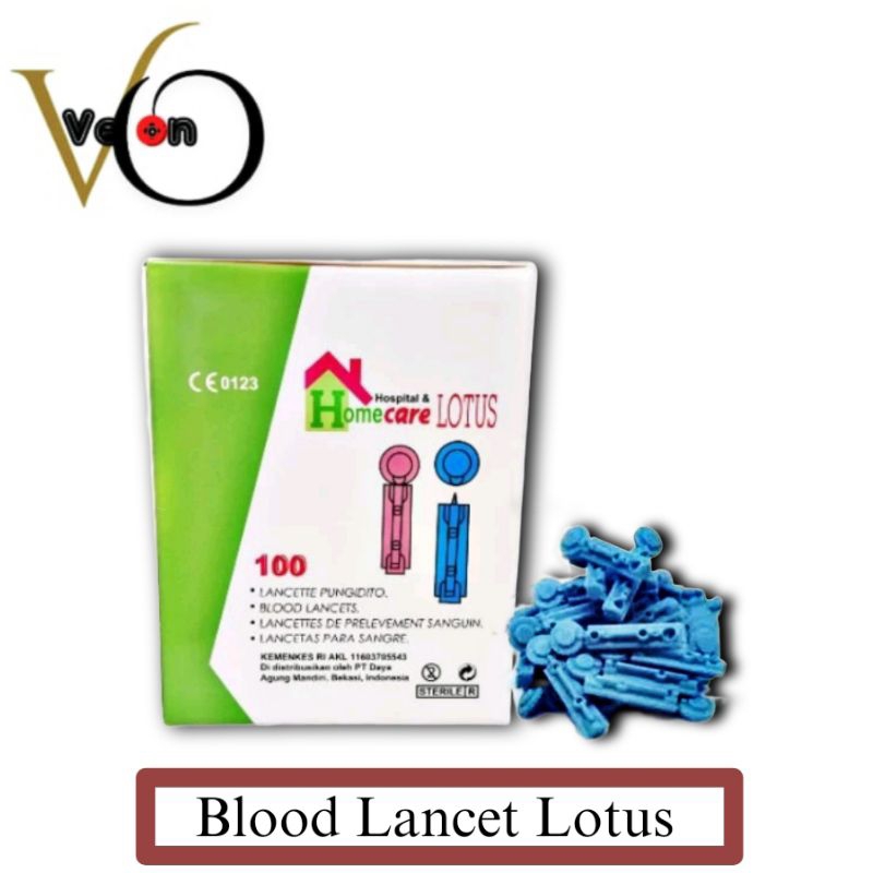 Blood Lancet 28G isi 100/Jarum Lancet 100pcs/Lancet Lotus/jarum Lancet easy touch