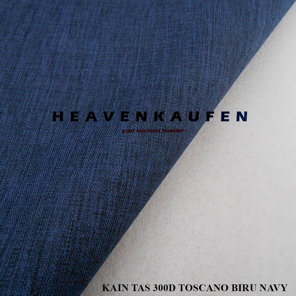 DOR761 Perdana Kain Tas Polyester 3D Biru Navy Motif Salur Toscano Meteran Untuk Bahan Tas Punggung 