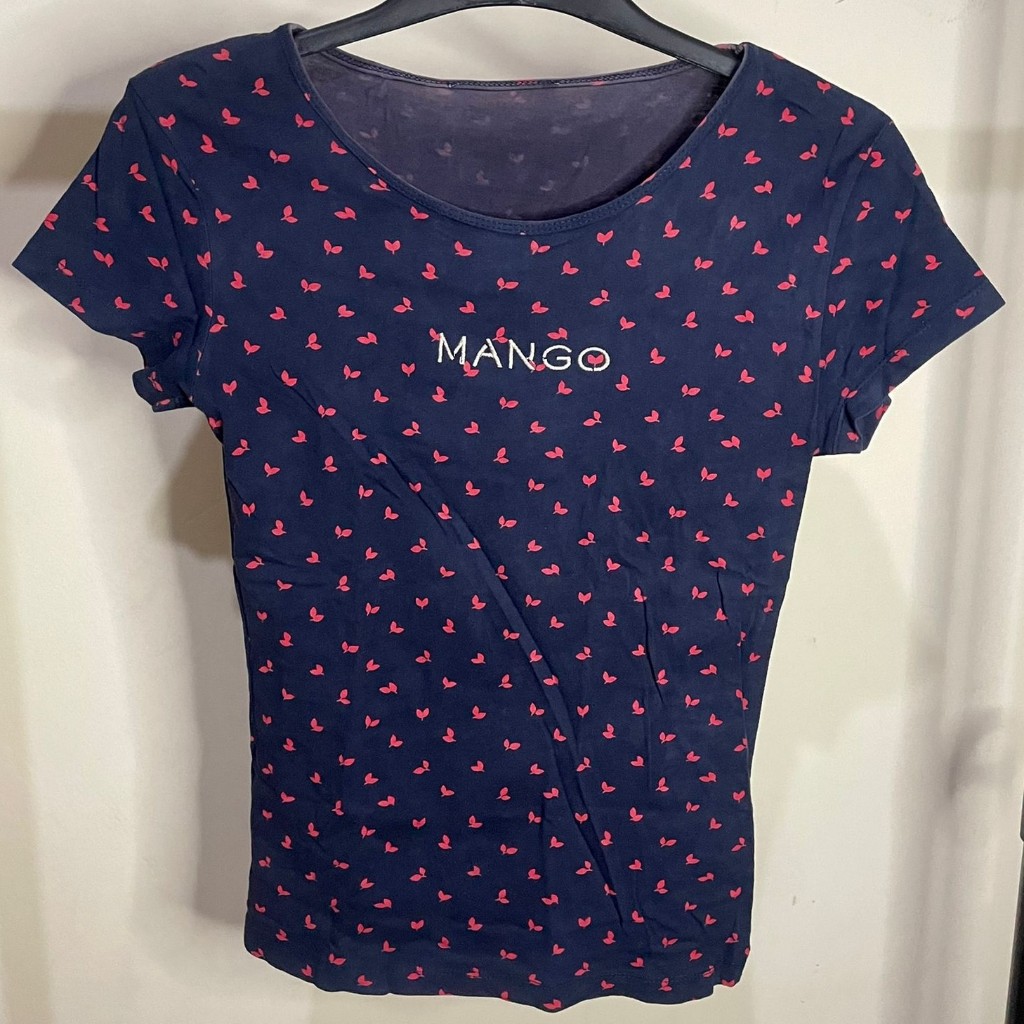 KAOS KAUS OBLONG UNECK U NECK MANGO ORIGINAL ORI ASLI BIRU TUA NAVY DARK BLUE PEACH MERAH PINK ORANG