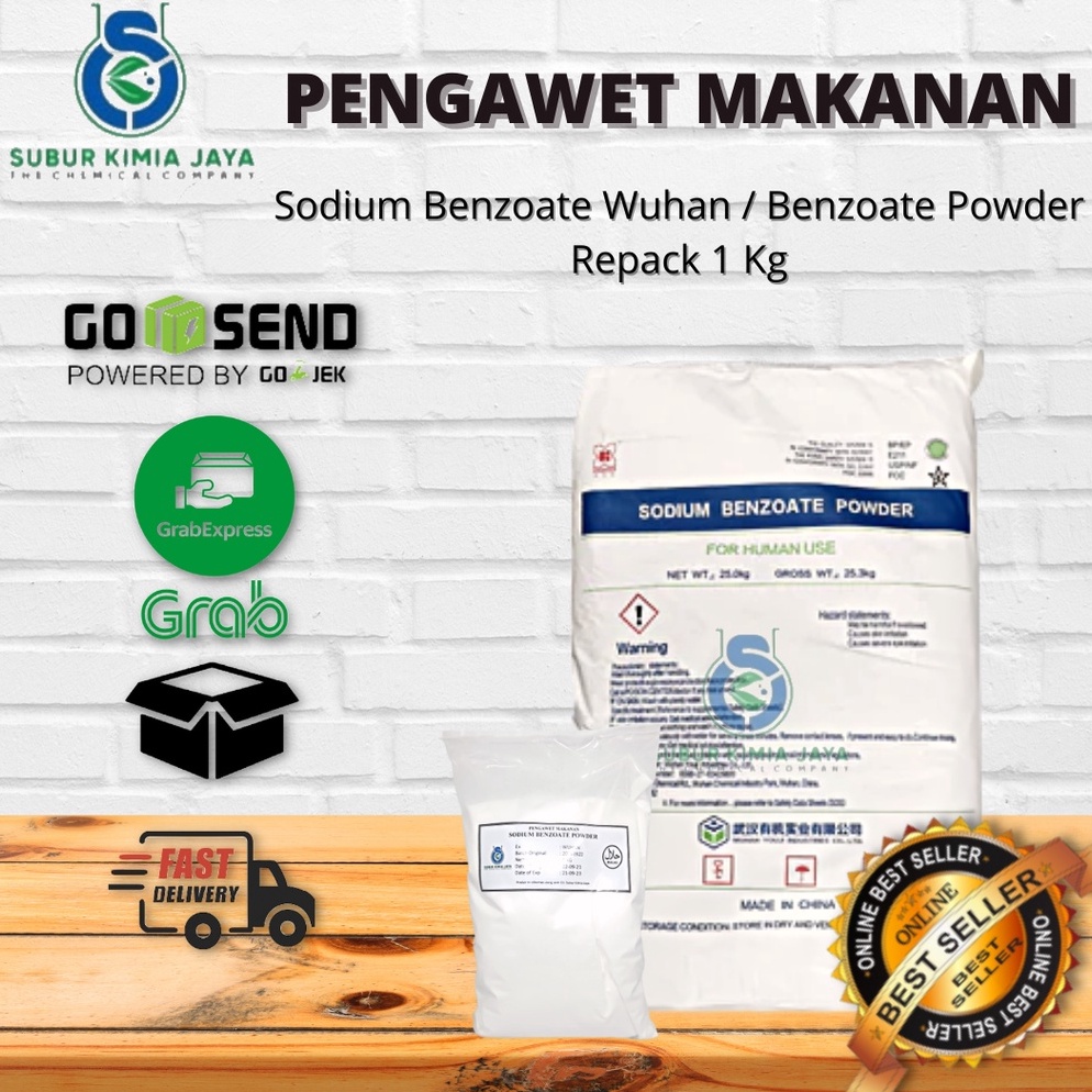 

YJW286 XG34448 Sodium Benzoate Wuhan RRC Food Grade Pengawet Makanan Pengawet Minuman 1 Kg
