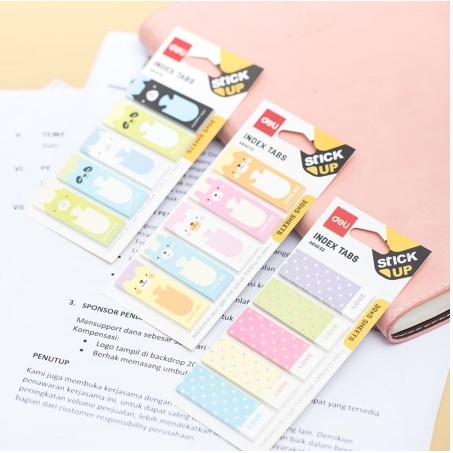 

Deli Sticky Note / Memo Tempel - Paper Index Tabs Sekolah 5×30sheets A64002 - A64002 01