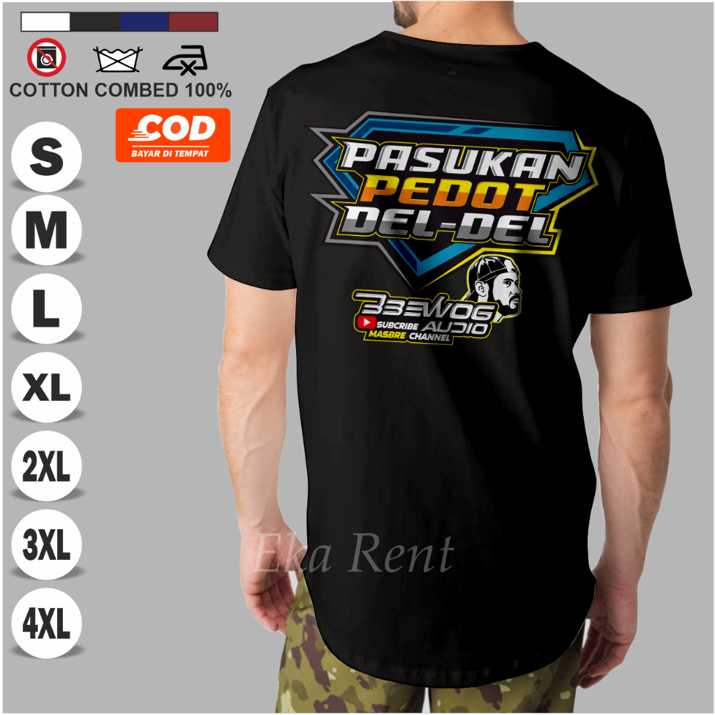 Baju Kaos PPDD Pasukan Pedot Del-del Brewog Audio Sound System Lengan Pendek