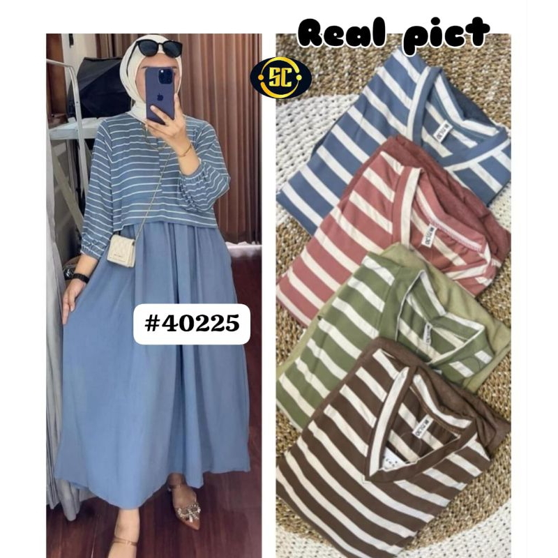 MIDDI DRESS KNIT MIX KAOS KOREA IMPORT MODEL' TERBARU/DRESS WANITA IMPORT PREMIUM