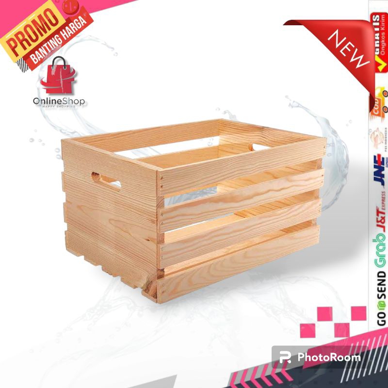 

Packing kayu aman kokoh ekstra dus dan buble wrap