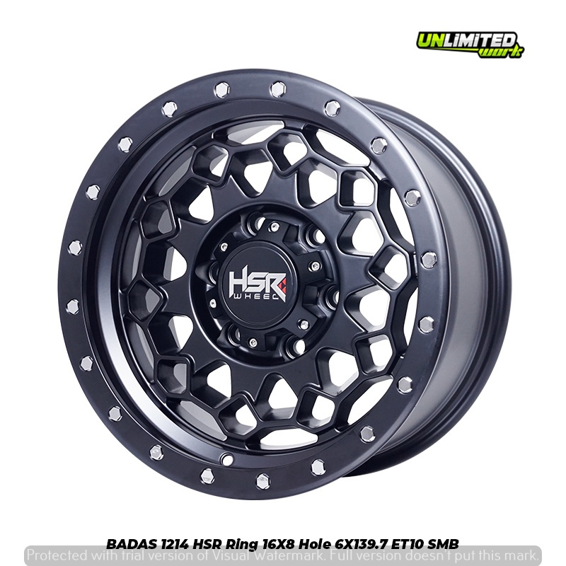 Velg HSR Ring 16 Ford Everest Isuzu Dmax Lubang 6X139 Tipe BADAS R16