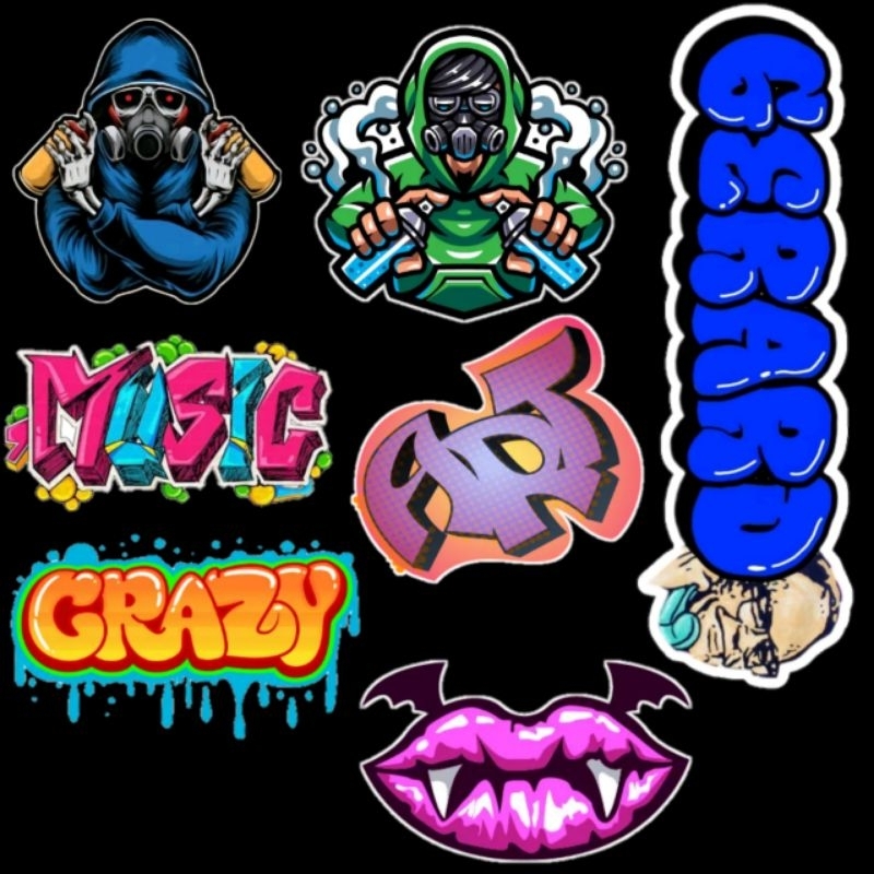 

sticker grafiti,sticker aesthetic,cocok untuk laptop,helm, Tumbler, handphone Dll.